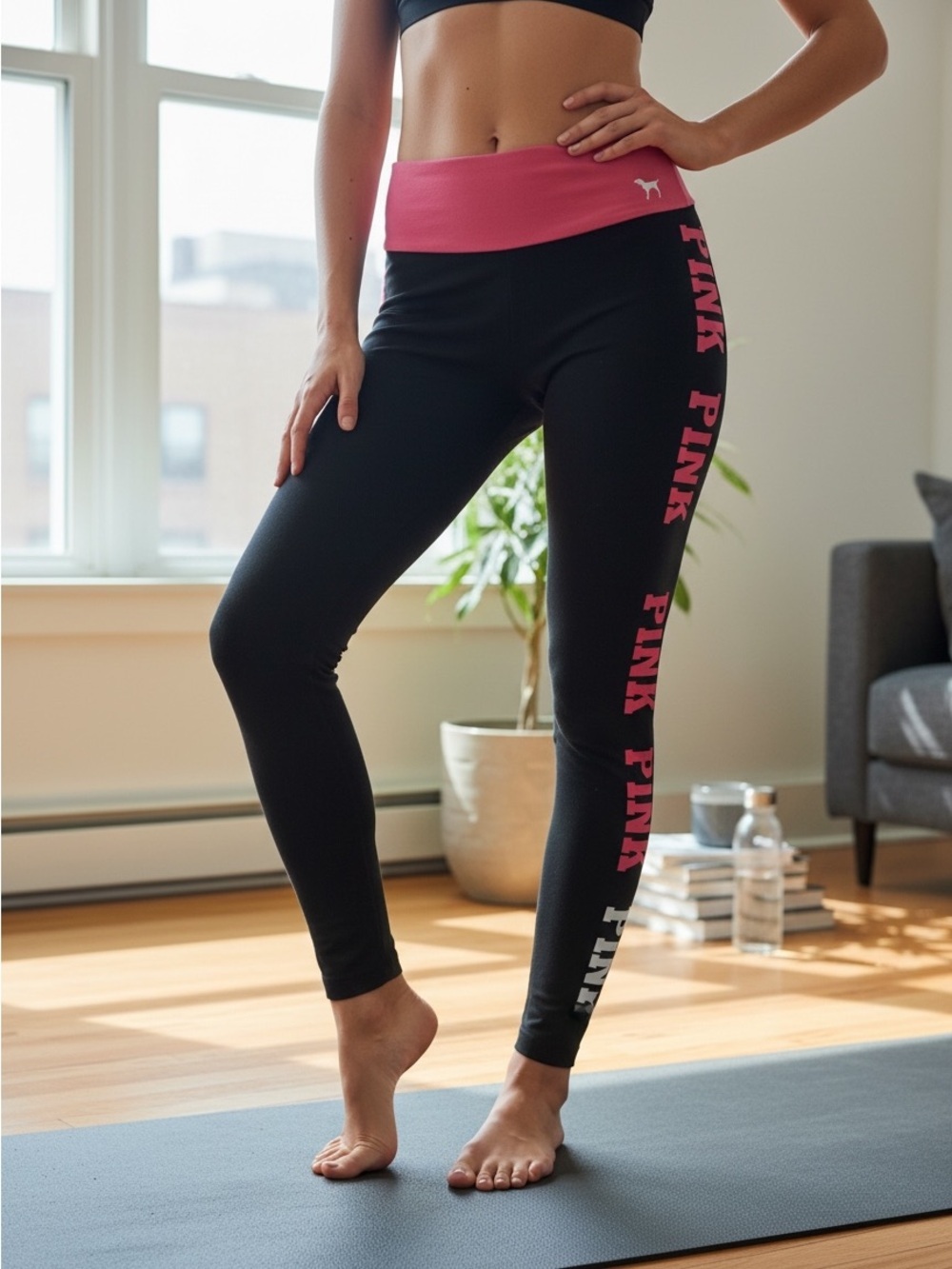Pink Yogo Victoria Secret Leggings
